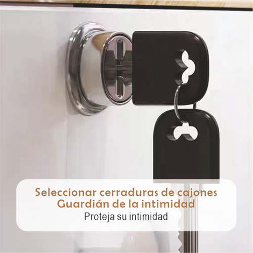 Mesa De Noche Moderno Con 3 Cajones Y Llave Para Recámara Roble/blanco