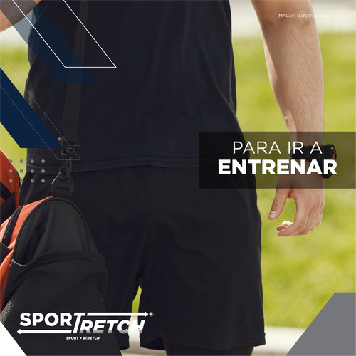 Short Deportivo Stretch Para Hombre Con Licra Entrenamiento