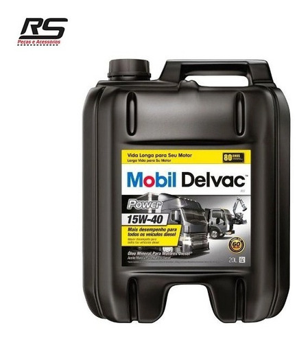 Imagem 1 de 3 de Balde Oleo Mobil Delvac Power 15w40 20lt+frete Cep 53441100