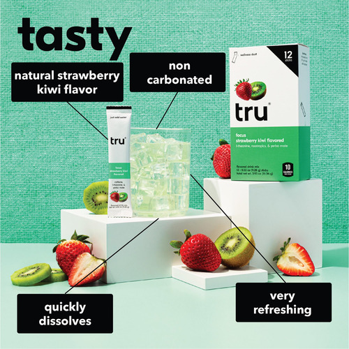 Tru Focus Polvo Energético Natural Fresa Kiwi 12 Sobres