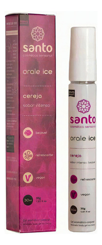 Gel Beijável Santo Orale Sabor Cereja