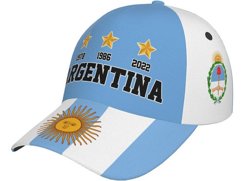 3 Estrellas 1978 1986 2022 Champions Argentina Gorra