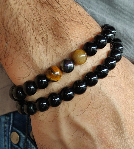 Set De Pulseras, Pulseras Caballero, Hombre, Onix, Piedras