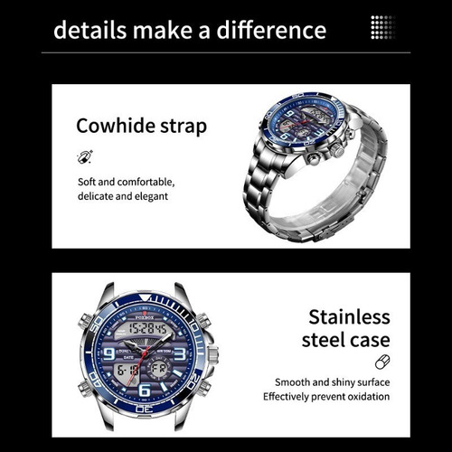 Reloj De Negocios Luminoso Con Cronógrafo Foxbox Fb0007