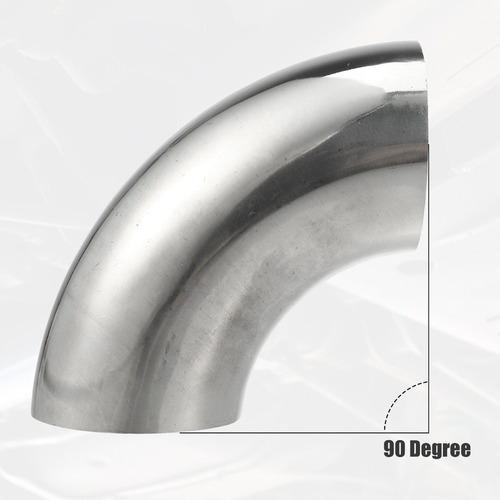 C 2 Tubo De Codo Escape De 90 Grados Acero Inoxidable 1.75''