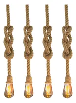 Comprar Kit 4 Luminarias Pendentes 1,50m Cada Vintage Retro Rustico 