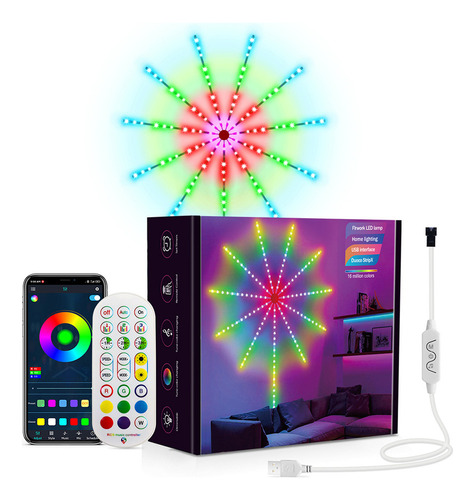 Guirnaldas De Luces Led De Fuegos Artificiales Con Control R