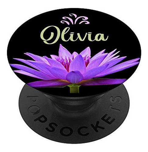 Olivia Purpura Lirio De Agua Flor Loto Nombre Personalizado