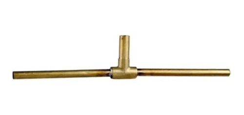 Ramal Tee Lavatorio De Bronce Largo 27 Cm 1/2x3/8