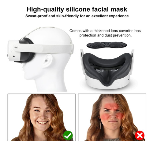 Almofada De Tampa Do Rosto De Silicone Vr Para Acessórios De