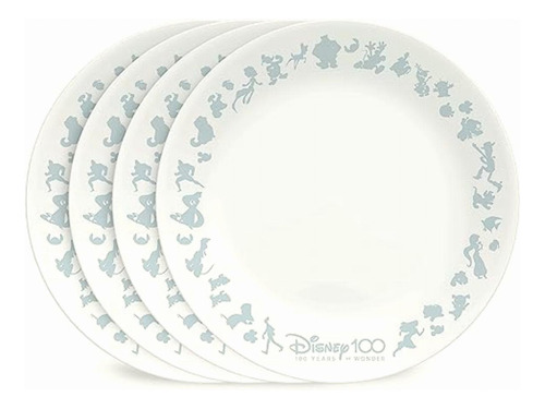 Corelle Vitrelle Micky Mouse Juego De 4 Platos De Aperitivo,