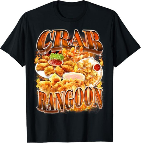 Remera Crab Rangún Meme Bootleg Rap Estilo Años 90 Vintage D