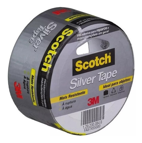 05 Fita Adesiva Multiuso Silver Tape Scoth 45mmx5m 3m