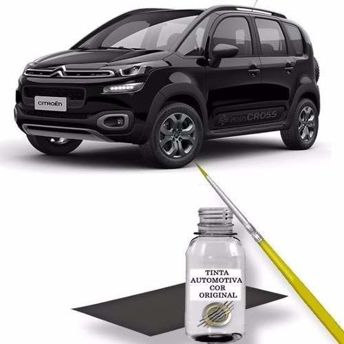 Tinta Tira Risco Retoque Auto Citroen Cor Preto Noir Onix