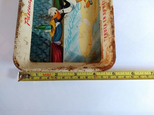 Antigua Charola De Refresco Pato Pascual Original De Uso (Usado)