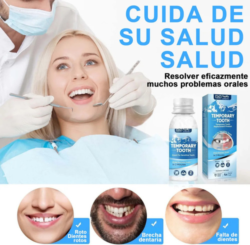 Set Dientes Postizos Temporal Falsos Reparación Dental