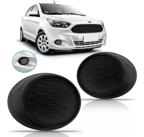 Moldura Tampa Do Parachoque Ford Ka 2015 16 17 2018 S/ Furo