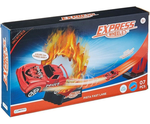 Imagem 3 de 4 de Pista Corrida Fast Lane Express Wheels 1 Carrinho E 7 Peças
