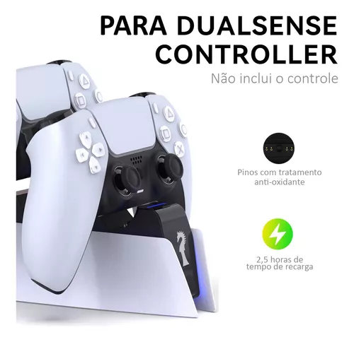 Base de Carregamento Rapido para 2 Controles Dualsense de