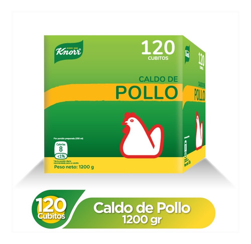 Caja Cubitos De Pollo Deshidratado 120 Unidades 1200gr Knorr