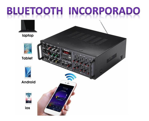 Imagen 3 de 10 de Amplificador 2000 Watt Cine En Casa Stereo, 120vac, Bluetoot
