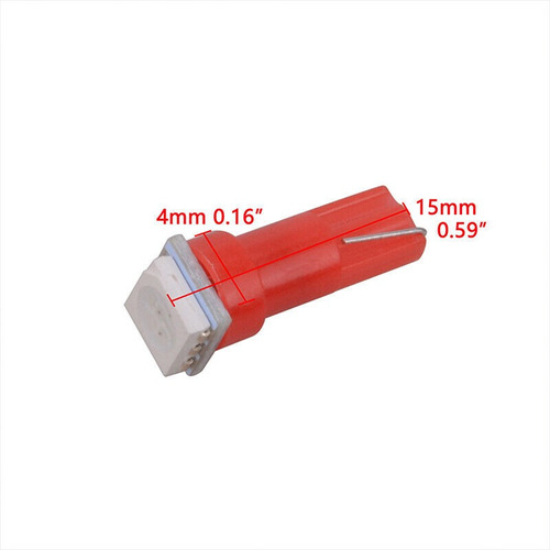 Bombillo Led T5 Rojo Cluster Tablero Tacometro Pack De 8