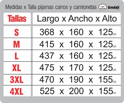 Pijama Para Camioneta Carro Protección Accesorios Talla Xl