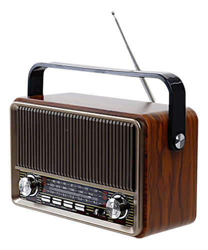 Bocina Bluetooth Radio Am Fm Vintage Retro Usb Auxiliar 3w Color Café