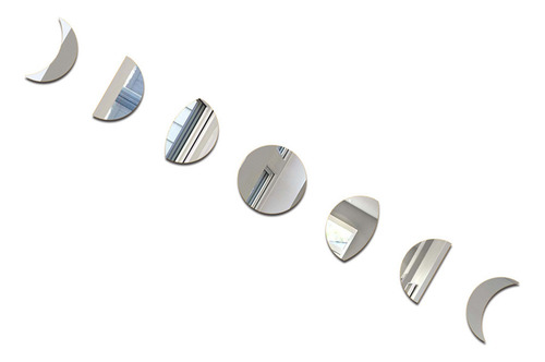 Juego De Pared Con Espejo Acrílico Con Fase Lunar, Decoració