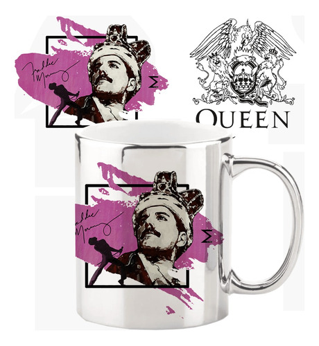 Taza Freddie Mercury / Mug Metalico Queen 