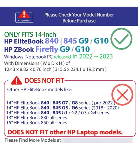 Funda Rígida Para Hp Elitebook 840/845 G9/g10 14 Pulgadas