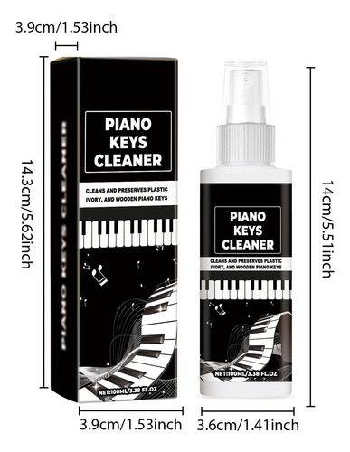 Limpiador De Teclas De Piano U, 100 Ml, Limpia Las Manchas D