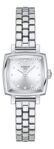 Reloj Mujer Tissot T058.109.11.036.01 Lovely Color De La Correa Plateado Color Del Bisel Plateado Color Del Fondo Plateado