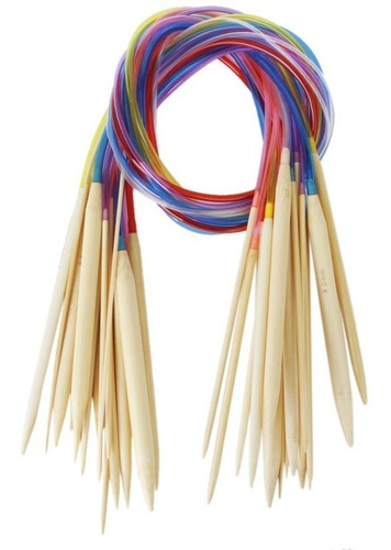 Imagen 2 de 6 de Pack De Tejido: Palillos 80cm (18un) + Set Crochet + Regalos