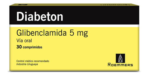 Diabeton 5mg X 30 Comp. (glibenclamida) | Hipoglicemiante