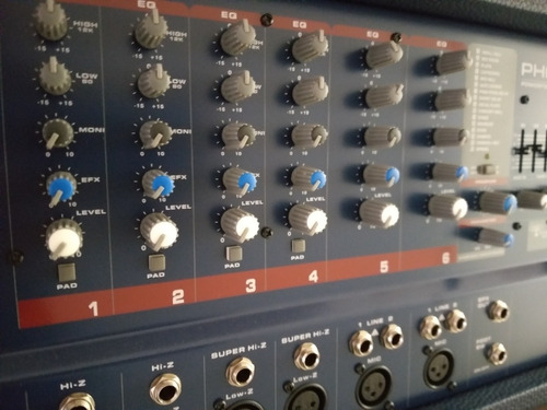 Imagen 5 de 6 de Consola Mixer Potenciada Phonic Power630 Bluetooth 300w 6 C