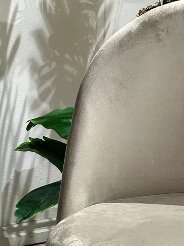 Silla Comedor Thea Tapizada Pana Nórdica Pack 4
