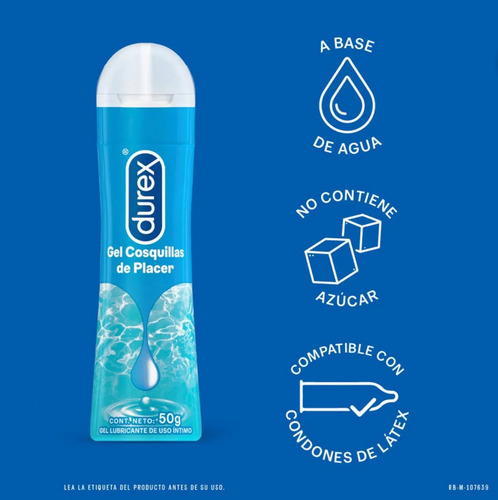 Durex Play Lubricante Gel Intimo Original H20 50 Ml. Pack 6