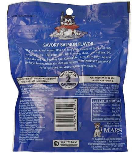 Whiskas Temptations Cat Treats-savory Salmon Flavor(6.3 Oz)