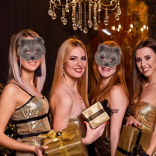 Disfraz De Cola De Lobo Con Forma De Zorro Peludo Para Fiest