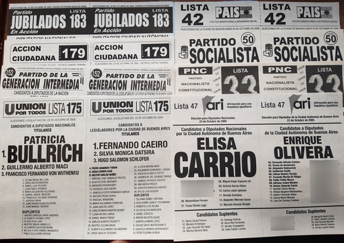 Boletas Electorales / Elecciones Octubre 2005 (Usado)