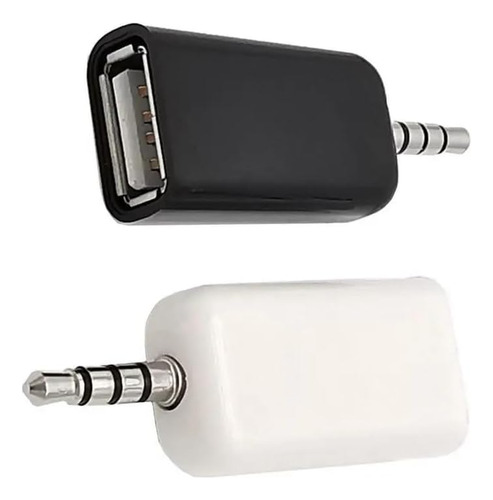 Adaptador De Audio De Usb-a Hembra A Aux 3,5mm Macho X2