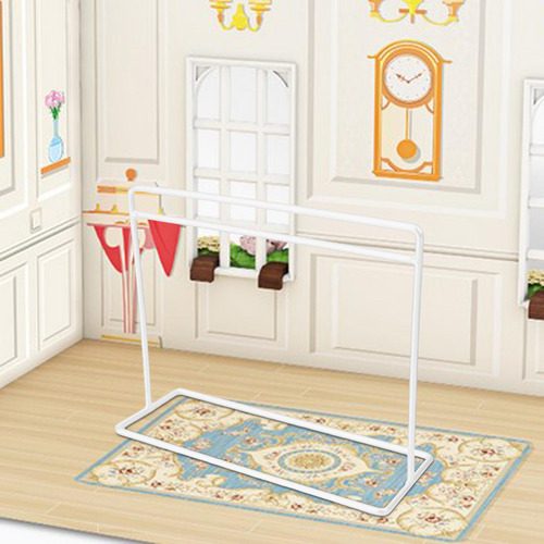 Perchero Para Ropa De Casa De Muñecas, Minisoporte Blanco