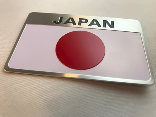 Emblema Insignia Autoadhesiva Japon Aluminio 8cmx5cm J100