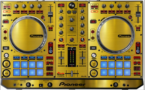 Skin Gold Controladora Pioneer Ddj-sr (sr1 Adesivo Dourado)