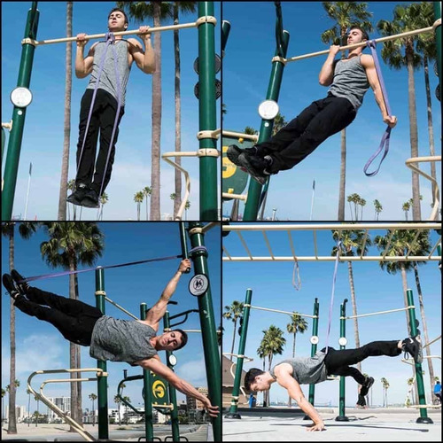 Set Kit Entrenamiento X 4 Super Bandas Asistencia Dominadas