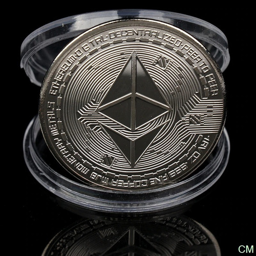 Ethereum Criptomoneda Oro Plata Ether Eth Moneda Fantasia