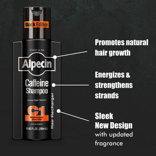 Shampoo Alpecin Caffeine C1 Black Edition 250ml Para Homens