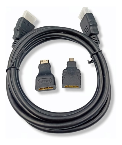 Cable Hdmi 3 En 1 Con Adaptadores Mini Hdmi Y Micro Hdmi 