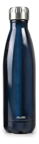 Termo Azul Forma Botella Doble Pared Sin Bpa 500 Inox Ibili